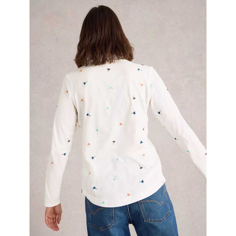 White Stuff Annie Embroidered Jersey Shirt image number 1